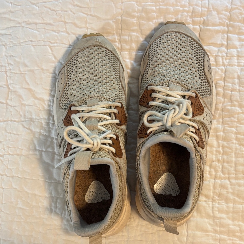 Women's Gray and Brown Sneakers